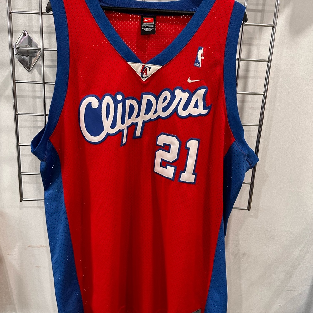 Los Angeles Clippers Darius Miles Red and Blue Basketball Jersey